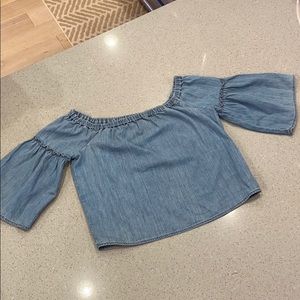 Madewell off the shoulder shirt